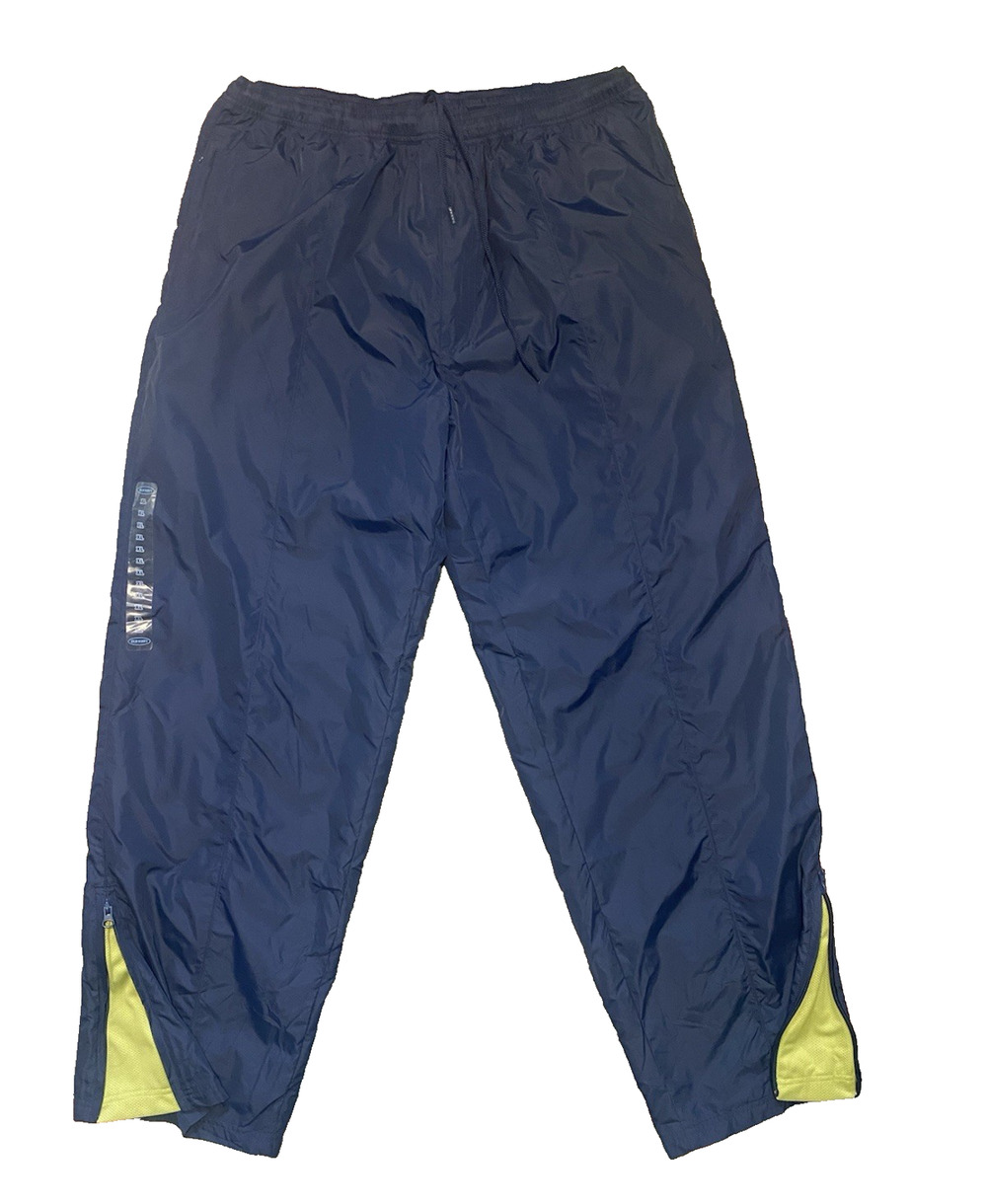 Vintage NEW Old Navy Track Pants Mens XL Blue Lined Baggy Wide Leg Loose Y2K 00s
